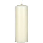 2" x 6" Unscented Domed Top Pillar Candle - Ivory