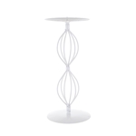 Mega Candles  - Pillar / Round Metal Candle Holder - White