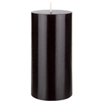 Mega Candles - 3" x 6" Unscented Round Pillar Candle - Black