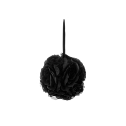 Mega Crafts - 6" Artificial Flower Pomander Kissing Ball - Black