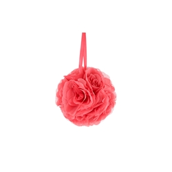 Mega Crafts - 6" Artificial Flower Pomander Kissing Ball - Coral