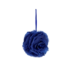 Mega Crafts - 6" Artificial Flower Pomander Kissing Ball - Dark Blue