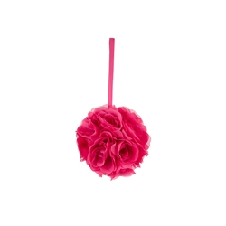 Mega Crafts - 6" Artificial Flower Pomander Kissing Ball - Fucshia