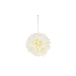 Mega Crafts - 6" Artificial Flower Pomander Kissing Ball - Ivory