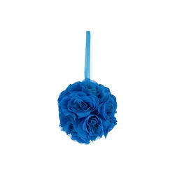 Mega Crafts - 6" Artificial Flower Pomander Kissing Ball - Turquoise