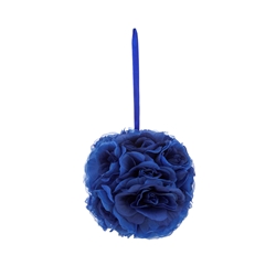 Mega Crafts - 8" Artificial Flower Pomander Kissing Ball - Dark Blue