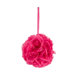 Mega Crafts - 8" Artificial Flower Pomander Kissing Ball - Fucshia