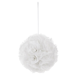 Mega Crafts - 10" Artificial Flower Pomander Kissing Ball - White