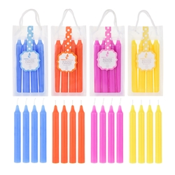 Mega Candles - 4 pcs 6" Scented Candlestick in Hanging PVC Bag - Asst