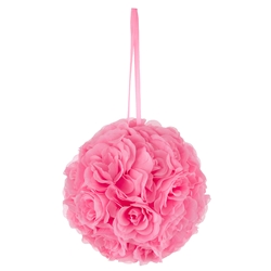 Mega Crafts - 10" Artificial Flower Pomander Kissing Ball - Pink