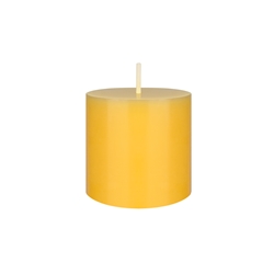 Mega Candles - 3" x 3" Round Citronella Pillar Candle in Shrink Wrap - Yellow