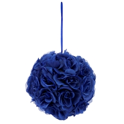 Mega Crafts - 10" Artificial Flower Pomander Kissing Ball - Dark Blue
