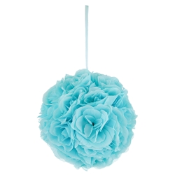 Mega Crafts - 10" Artificial Flower Pomander Kissing Ball - Aqua