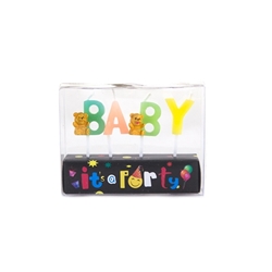 Mega Candles - Baby Phrase Party Pick Candle in Clear Box - Asst