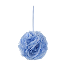 Mega Crafts - 8" Artificial Flower Pomander Kissing Ball - Light Blue