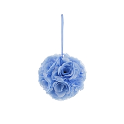 Mega Crafts - 6" Artificial Flower Pomander Kissing Ball - Light Blue