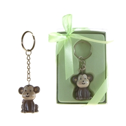 Mega Favors - Baby Monkey Poly Resin Key Chain in Gift Box