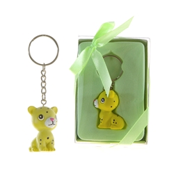 Mega Favors - Baby Leopard Poly Resin Key Chain in Gift Box