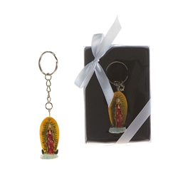 Mega Favors - Lady Guadalupe Poly Resin Key Chain in Gift Box