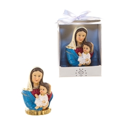 Mega Favors - Madonna Carrying Child Poly Resin in Designer Box