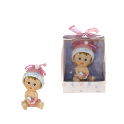 Mega Favors - Baby Sitting Poly Resin in Designer Box - Pink