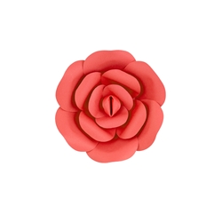 Mega Crafts - 8" Paper Craft Pedal Flower - Coral