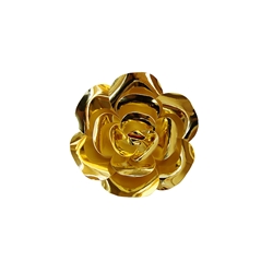 Mega Crafts - 8" Paper Craft Pedal Flower - Metallic Gold