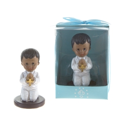 Mega Favors - Ethnic Toddler Praying Poly Resin in a Designer Box - Blue