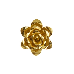 Mega Crafts - 8" Paper Craft Pedal Flower - Metallic Gold