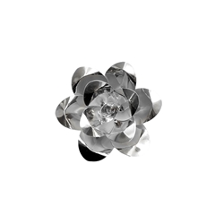 Mega Crafts - 8" Paper Craft Pedal Flower - Metallic Silver