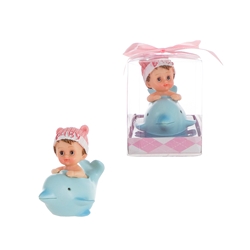 Mega Favors - Baby Sitting on Dolphin in Gift Box - Pink
