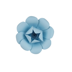 Mega Crafts - 8" Paper Craft Pedal Flower - Aqua