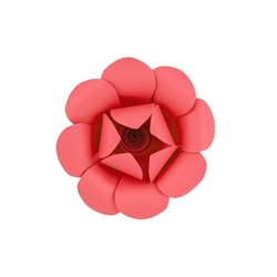 Mega Crafts - 8" Paper Craft Pedal Flower - Coral