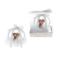 Mega Favors - Baby Wedding Couple in Carriage Poly Resin in Gift Box