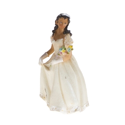 Mega Favors - Ethnic Young Lady Wearing Gown Holding Bouquet