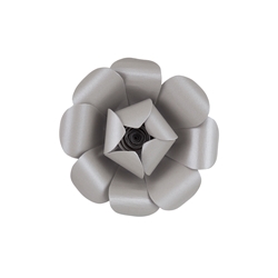 Mega Crafts - 8" Paper Craft Pedal Flower - Silver