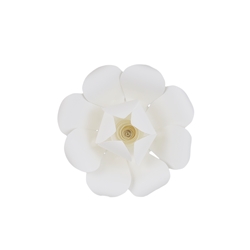 Mega Crafts - 8" Paper Craft Pedal Flower - White