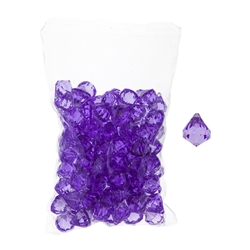 Mega Crafts - 1 Pound Acrylic Decorative Gemstones - Purple