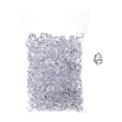 Mega Crafts - 1 Pound Acrylic Decorative Ice Rocks Cube - Clear