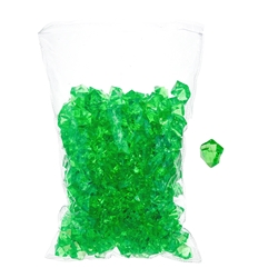 Mega Crafts - 1 Pound Acrylic Decorative Ice Rocks Cube - Green