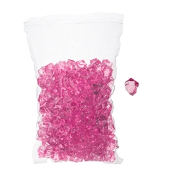 Mega Crafts - 1 Pound Acrylic Decorative Ice Rocks Cube - Pink