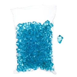 Mega Crafts - 1 Pound Acrylic Decorative Ice Rocks Cube - Turquoise