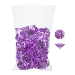 Mega Crafts - 1 Pound Acrylic Decorative Large Diamonds - Lavender