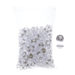 Mega Crafts - 1 Pound Acrylic Decorative Small Diamonds - Clear