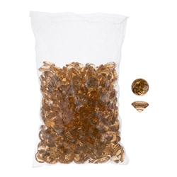 Mega Crafts - 1 Pound Acrylic Decorative Small Diamonds - Brown