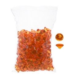 Mega Crafts - 1 Pound Acrylic Decorative Small Diamonds - Orange