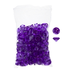 Mega Crafts - 1 Pound Acrylic Decorative Small Diamonds - Purple