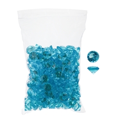 Mega Crafts - 1 Pound Acrylic Decorative Small Diamonds - Turquoise