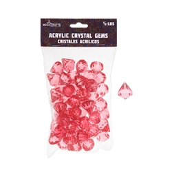 Mega Crafts - 1/2 Pound Acrylic Decorative Gemstones - Coral