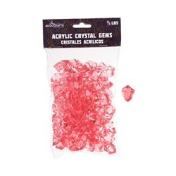 Mega Crafts - 1/2 Pound Acrylic Decorative Ice Rocks Cube - Coral